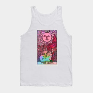 Trippy Sun Tarot Card Tank Top